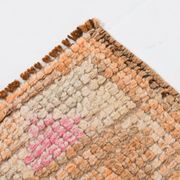 3x13 pale pink & orange turkish runner rug 82x403cm