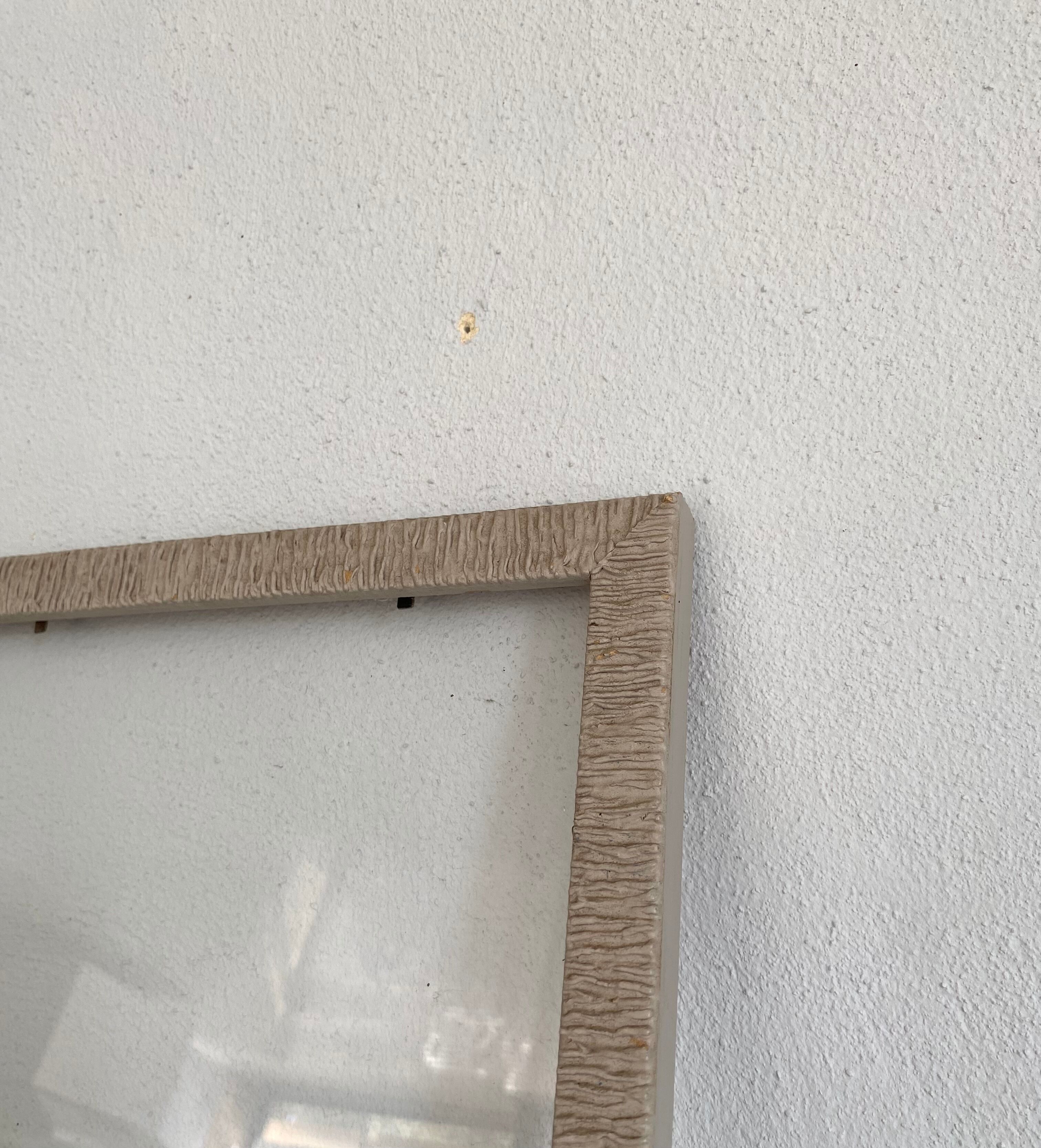 Glazed wood frame nude drawing on paper