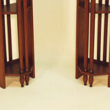 Pair of art deco mahogany wall columns