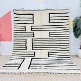 Traditional Berber rug in natural wool 2.5x1.5 m