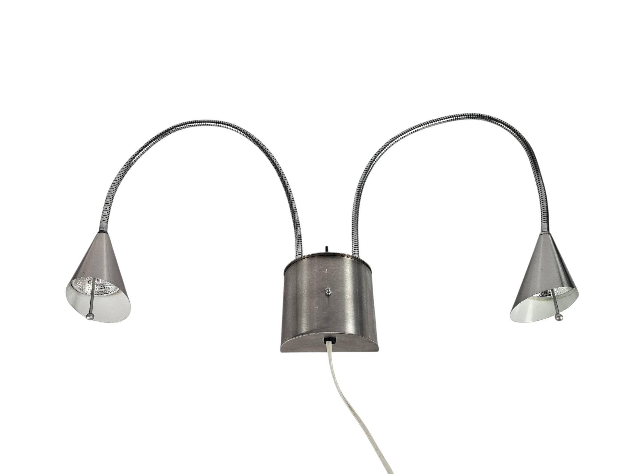 Hala Zeist - flexible arms - brushed aluminium - post modern - 80's
