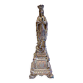 France 1910 - statue religieuse de sainte vierge marie couronnée