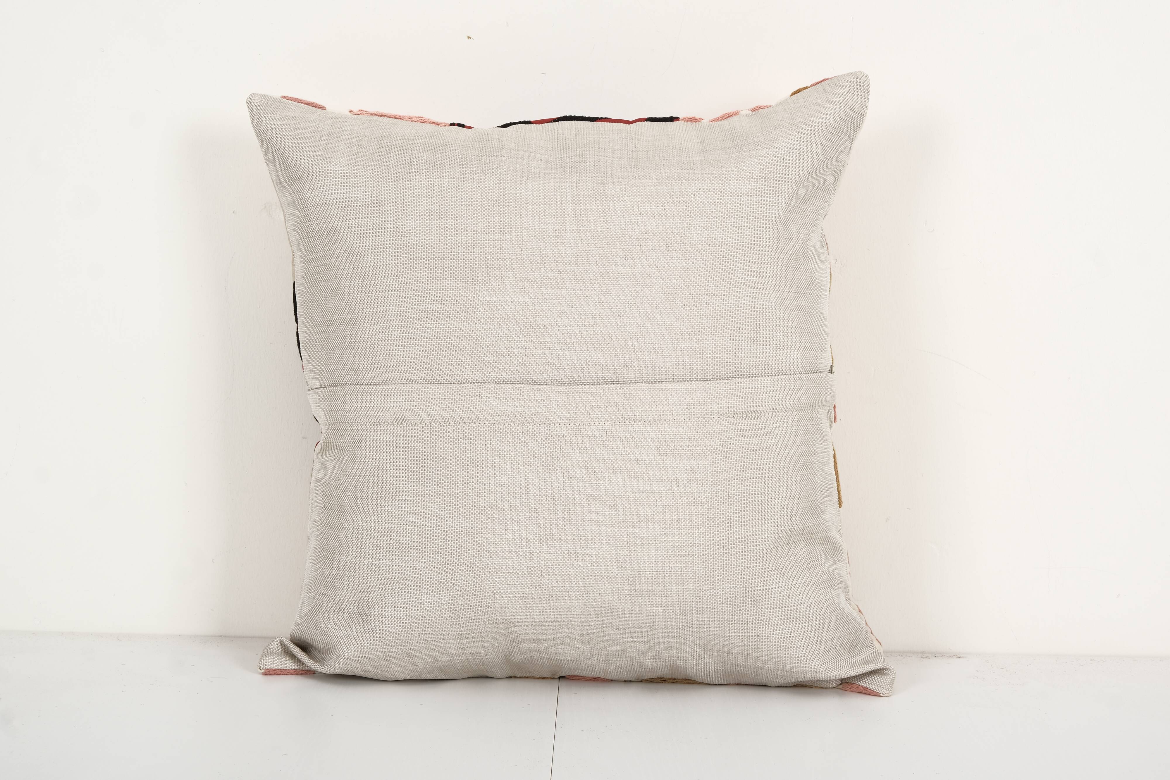 Pastel tashkent suzani square patchwork pillow case made from a 19th century suzani - uzbek abstract