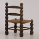 Vintage low chair in solid wood (oak) Dlg Dudouyt Circa 1960