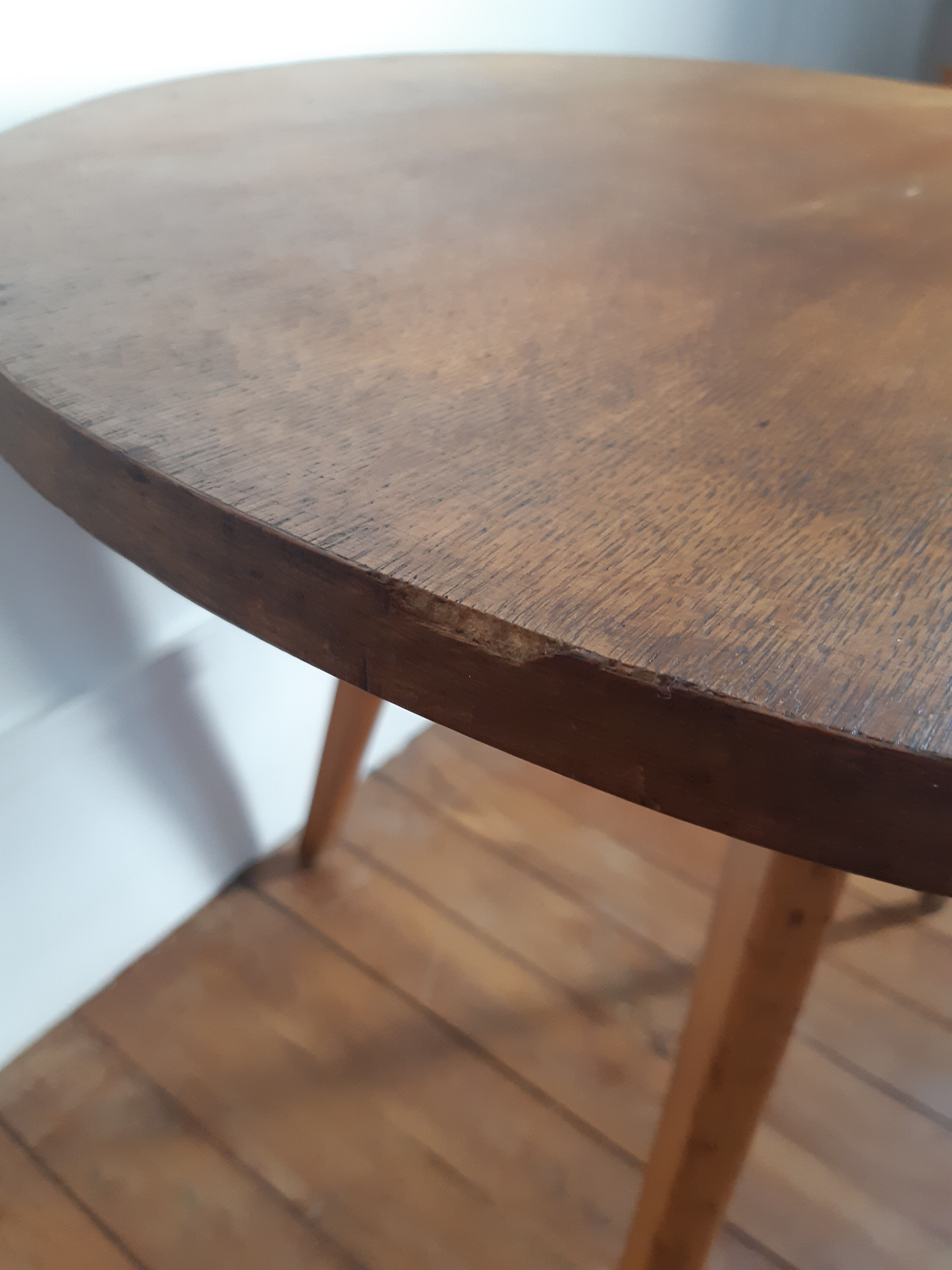 Vintage compass foot coffee table