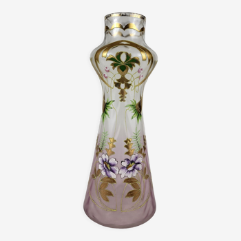 Enamelled glass vase