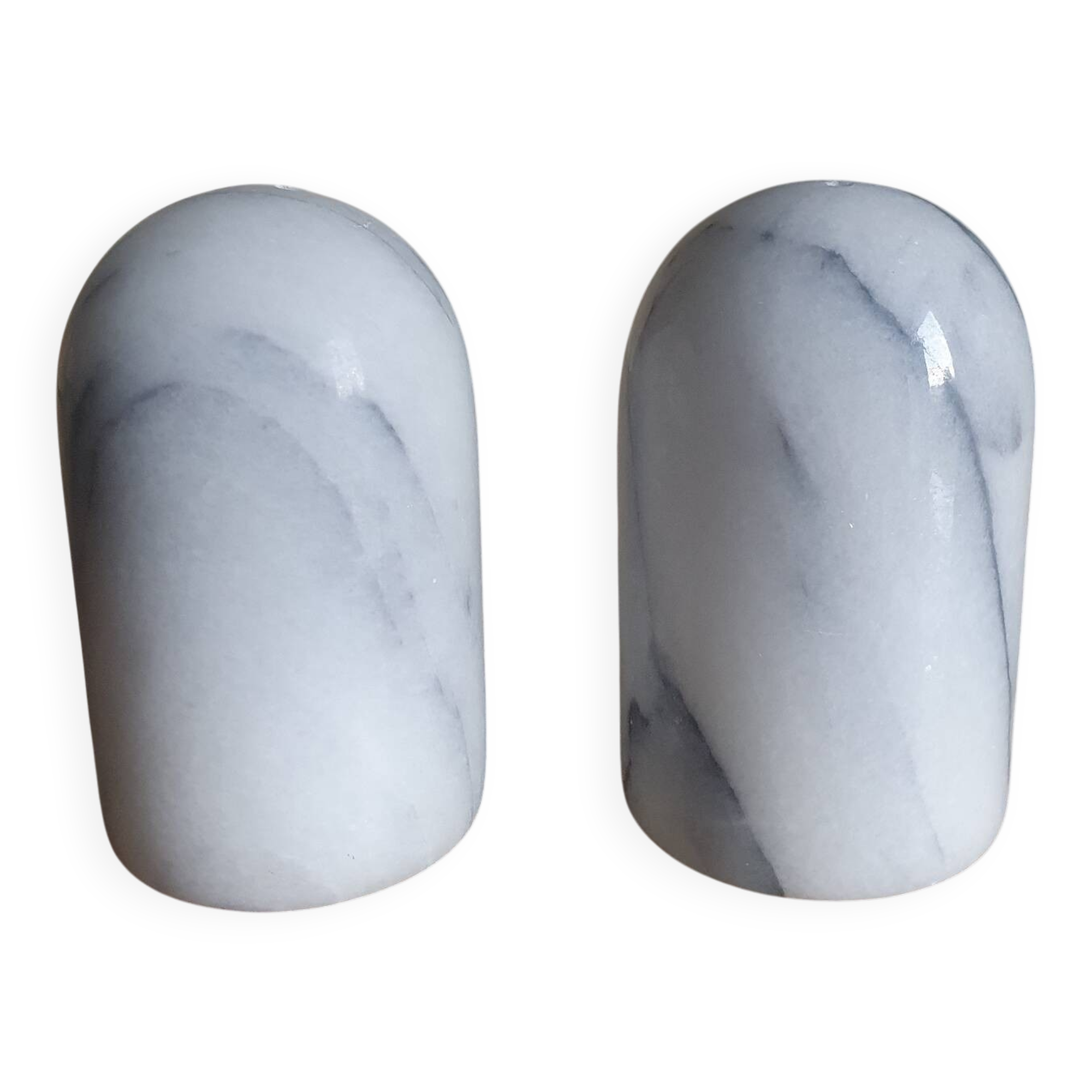 Marble salt and pepper shakers