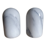 Marble salt and pepper shakers