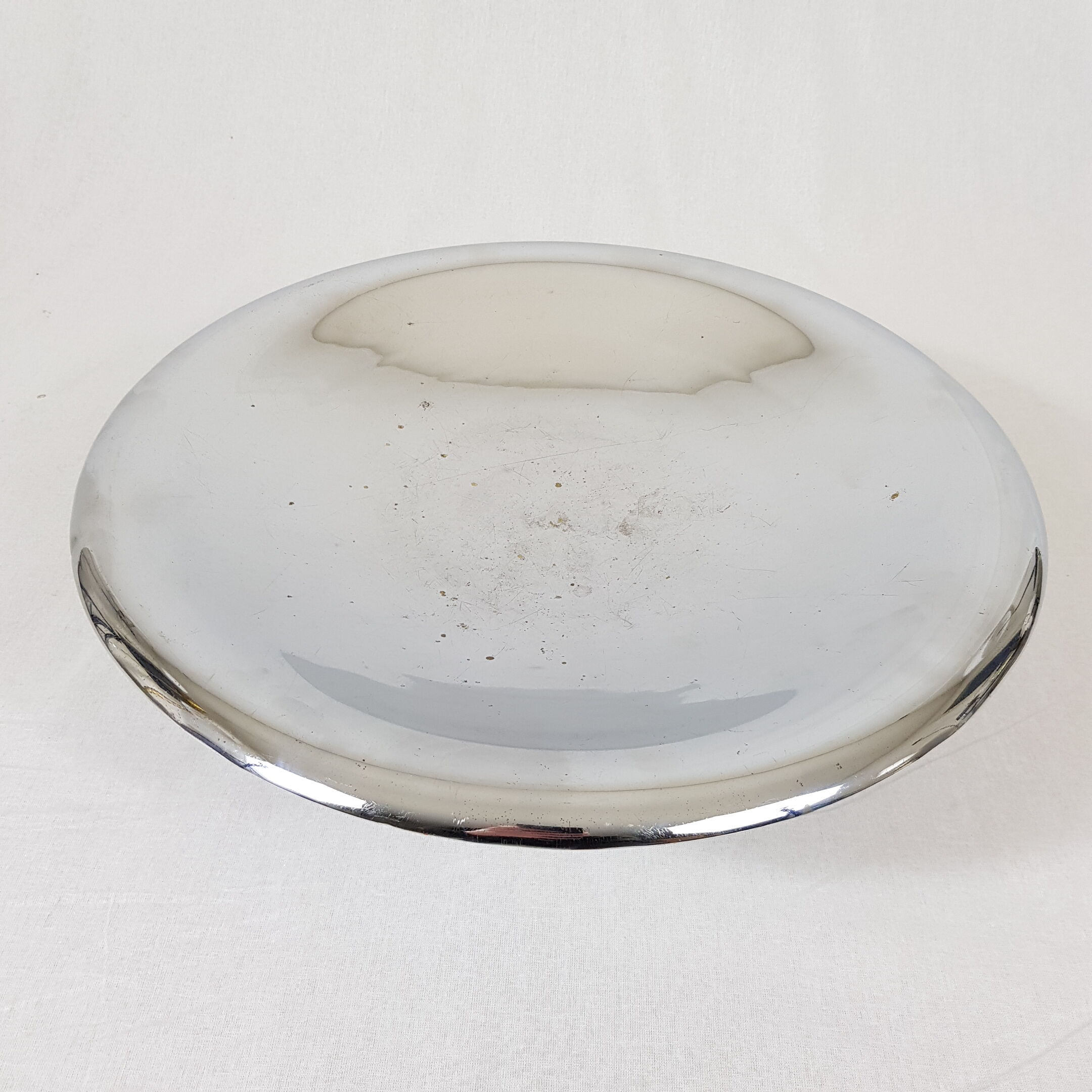 Cut with chrome brass fruit Art Deco Modernist Bauhaus