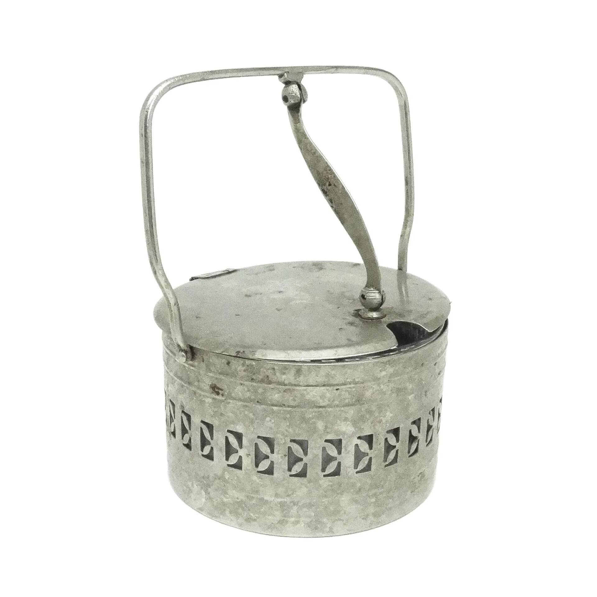 Basket sugar bowl, postmodernism, nickel-plated brass, Poland, 1960s
