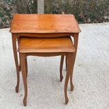 2 Louis XV solid wood nesting tables