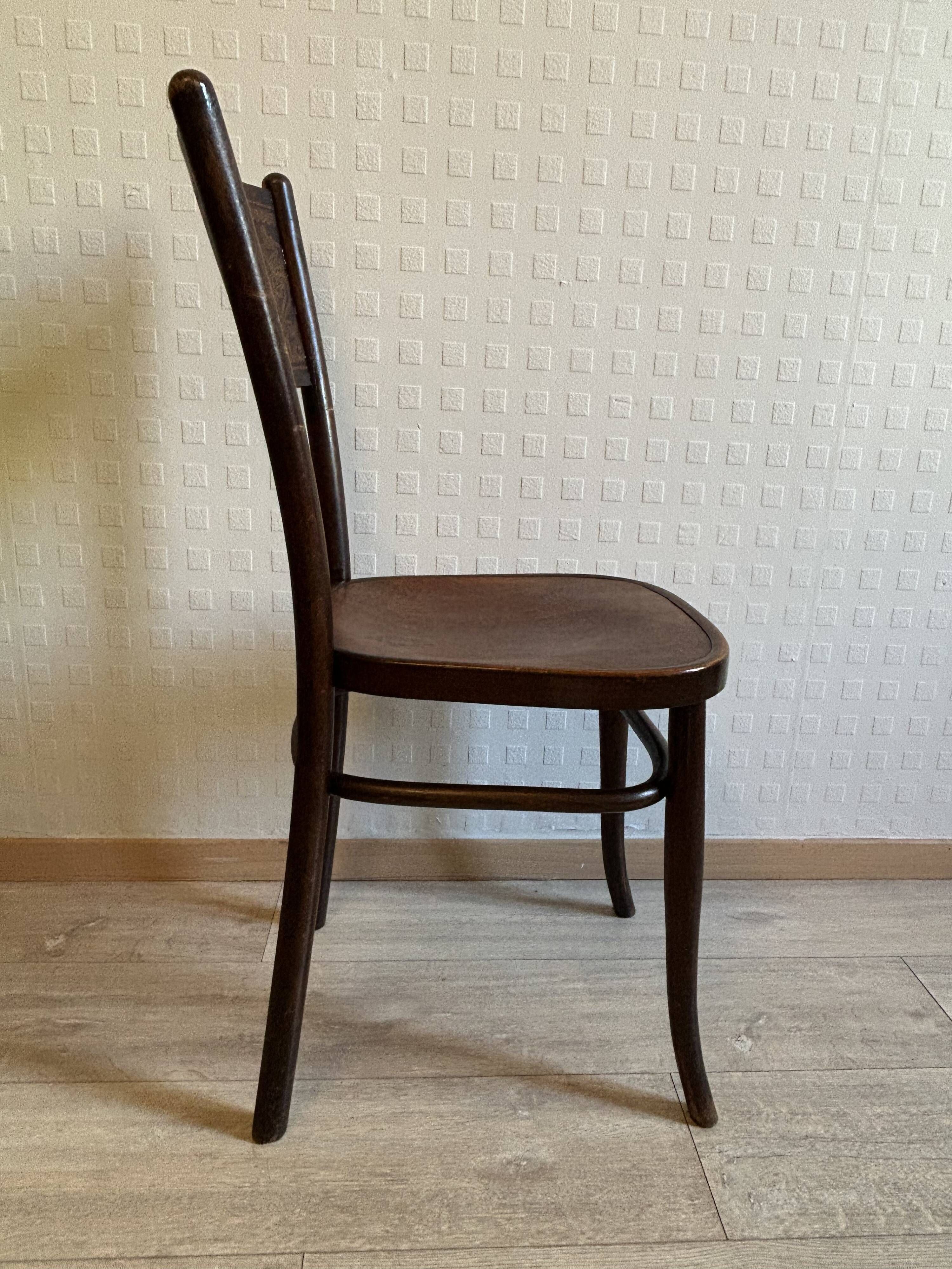 6 antique chairs Jacob & Josef Kohn – Vienna – Decorated bent wood – Style
