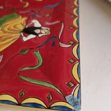 Enamel ashtray from longwy "charming round" by sylvie langet