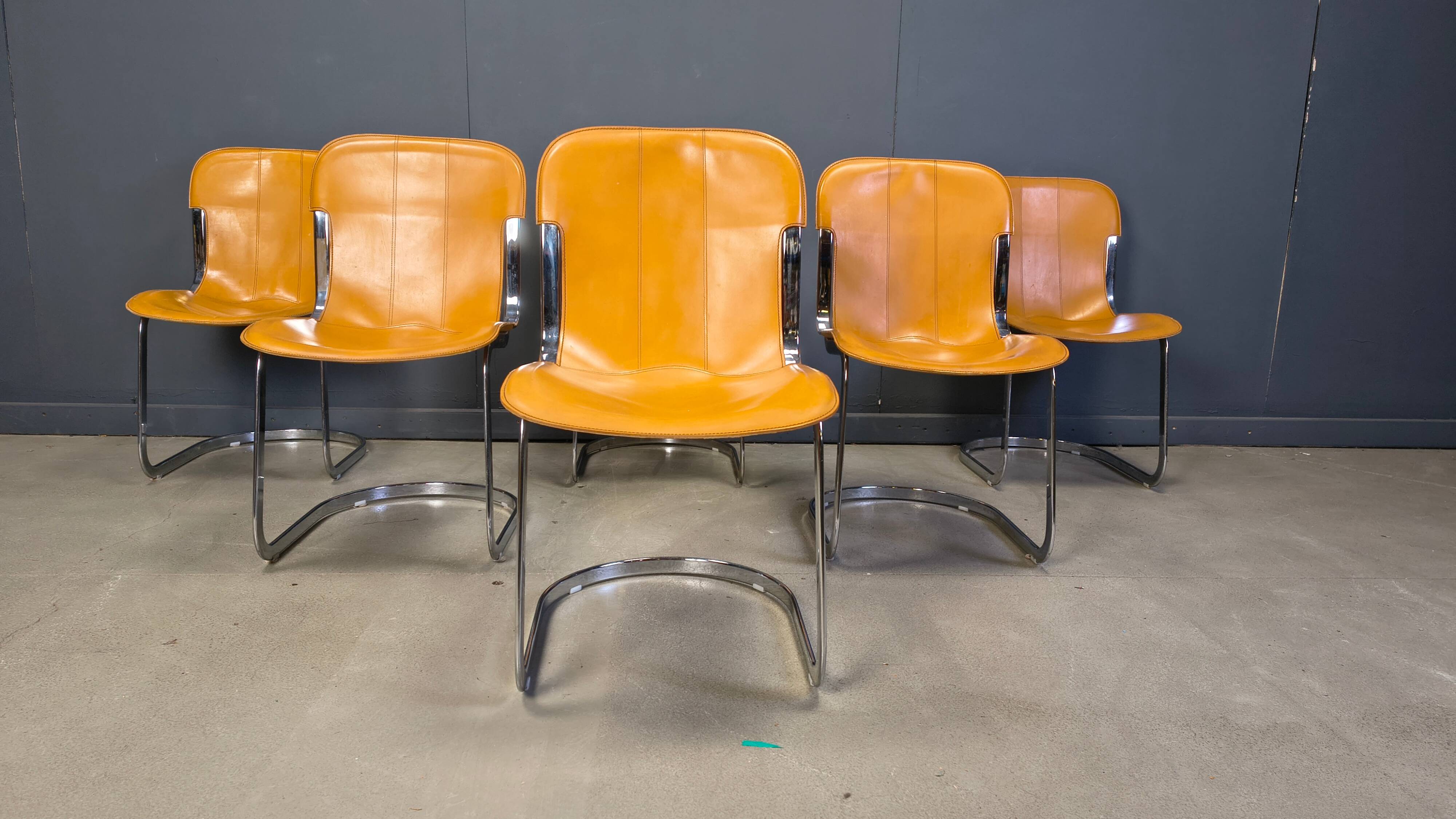 Vintage dining chairs by Cidue set of 6, 1970s