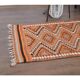 1970s Vintage Turkish Hand-Knotted Wool Cotton Orange Runner Rug 96x346