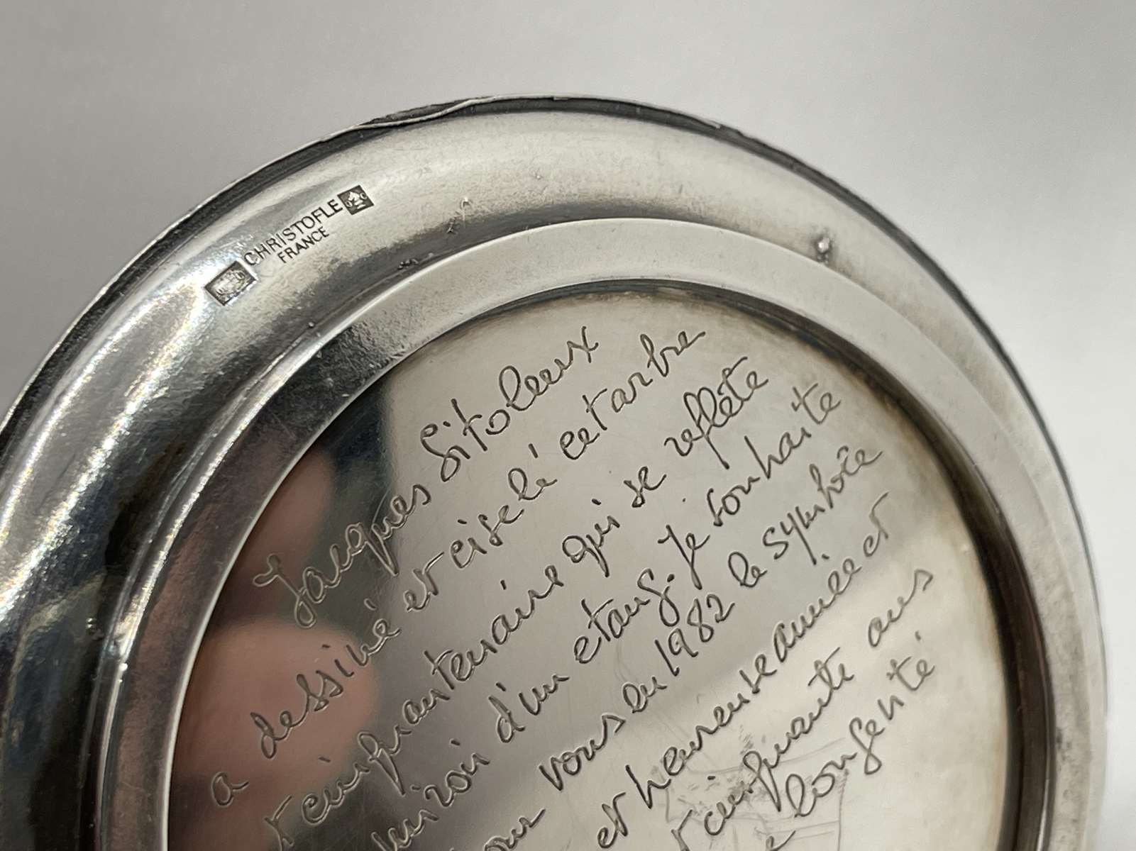 Empty Pocket Tree of Life in silver metal Christofle by Jacques Sitoleux