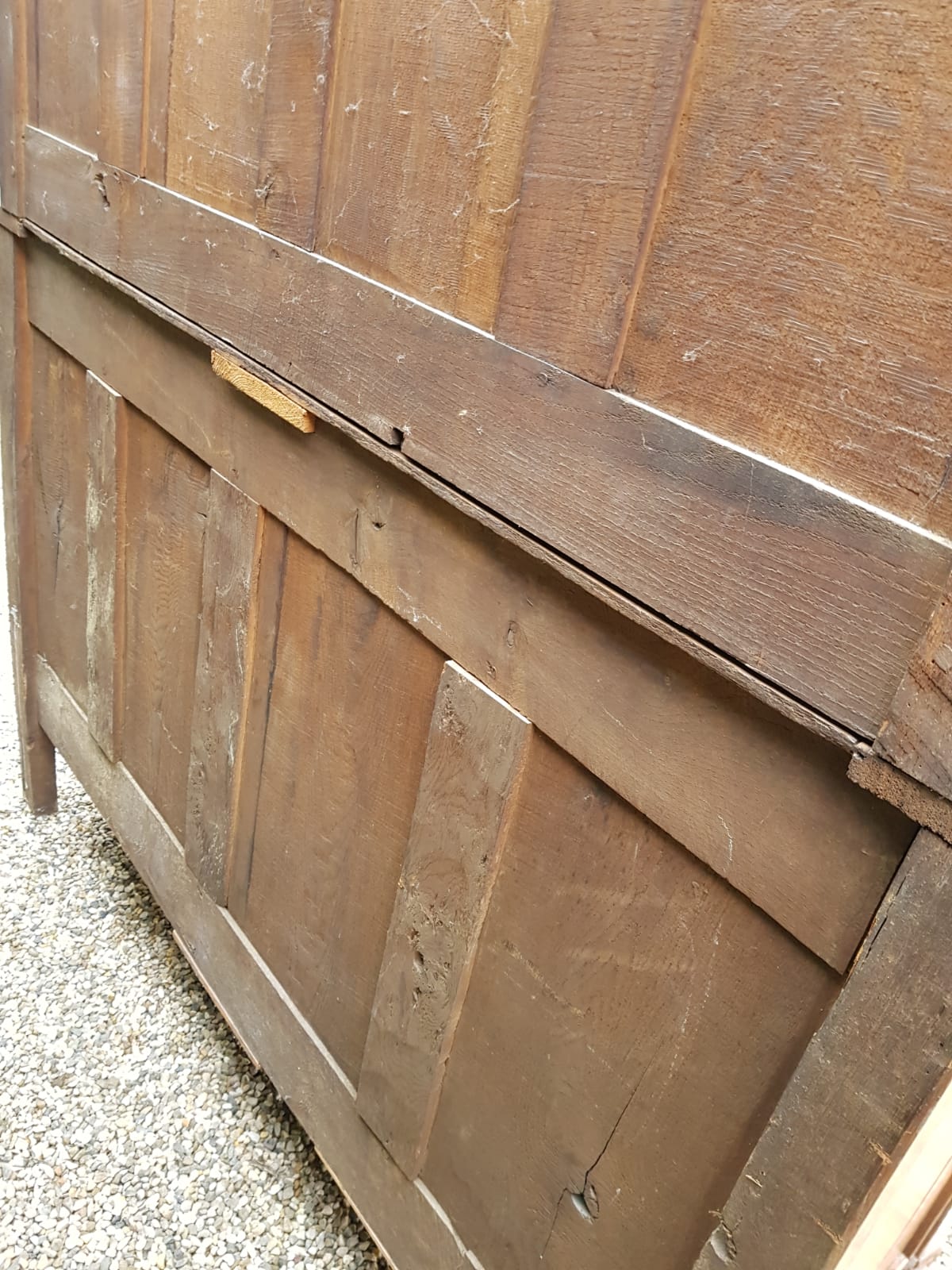 Buffet two bodies in solid oak cauchois