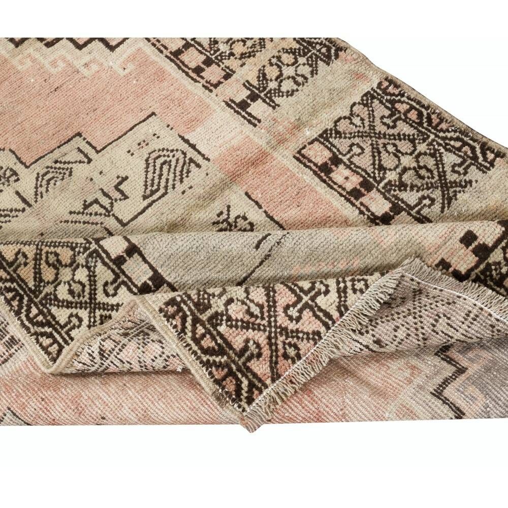 Vintage Turkish Oriental Rug. Ca 1960. One of a kind Handmade Village Rug. 100% Wool