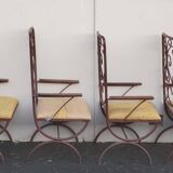 Set of 6 artistic ironwork armchairs by Raymons Menos d'Haiti