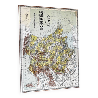Puzzle carte de France vintage