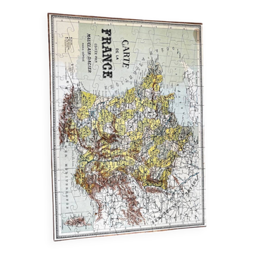 Puzzle carte de France vintage