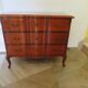 3-drawer chest of drawers in Louis XV style cherry wood, 1980s