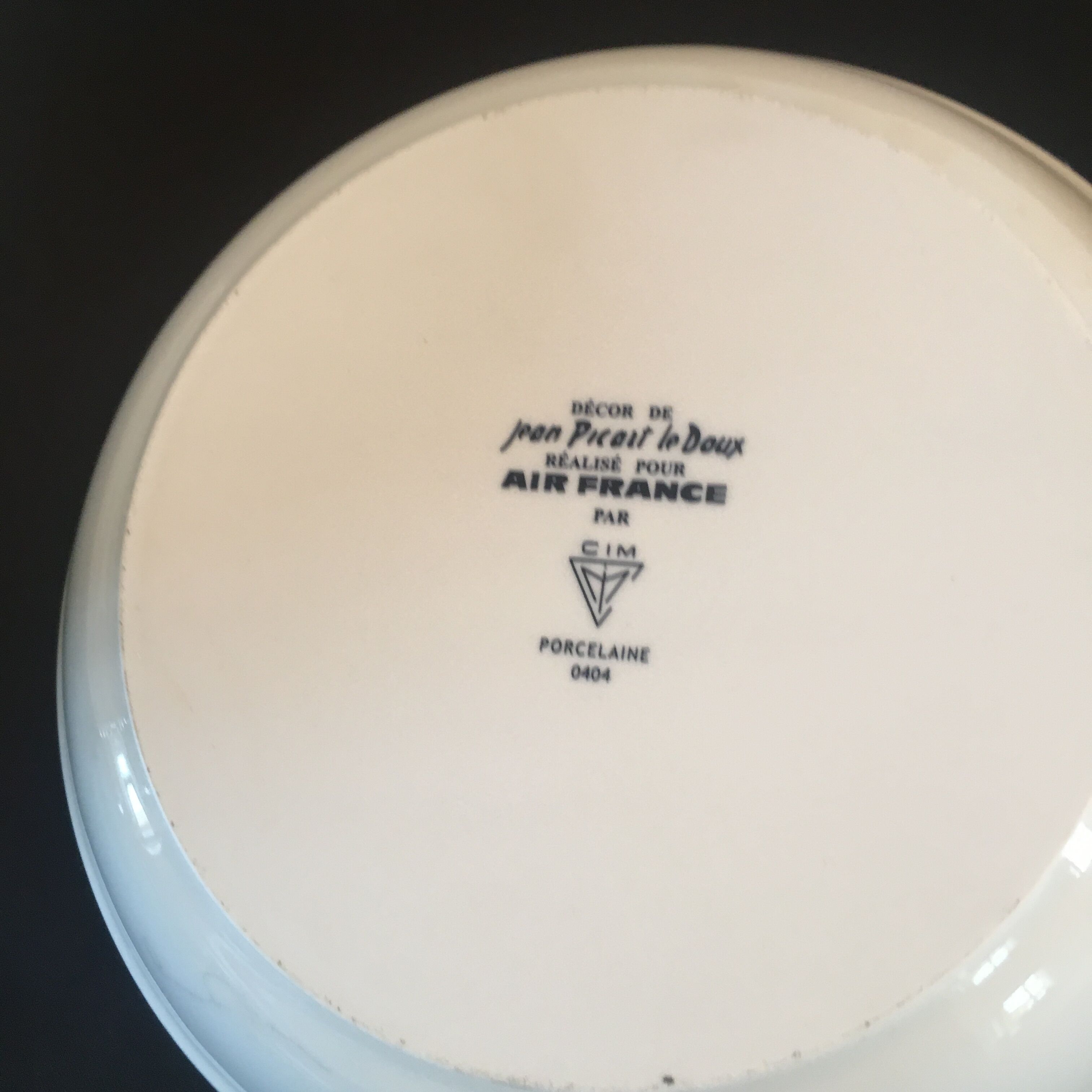 58 service pieces by Jean Picart le Doux for Air France