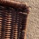 Pair of rattan and steel armchairs