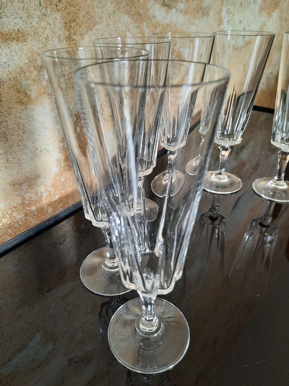 Set of 6 champagne flutes