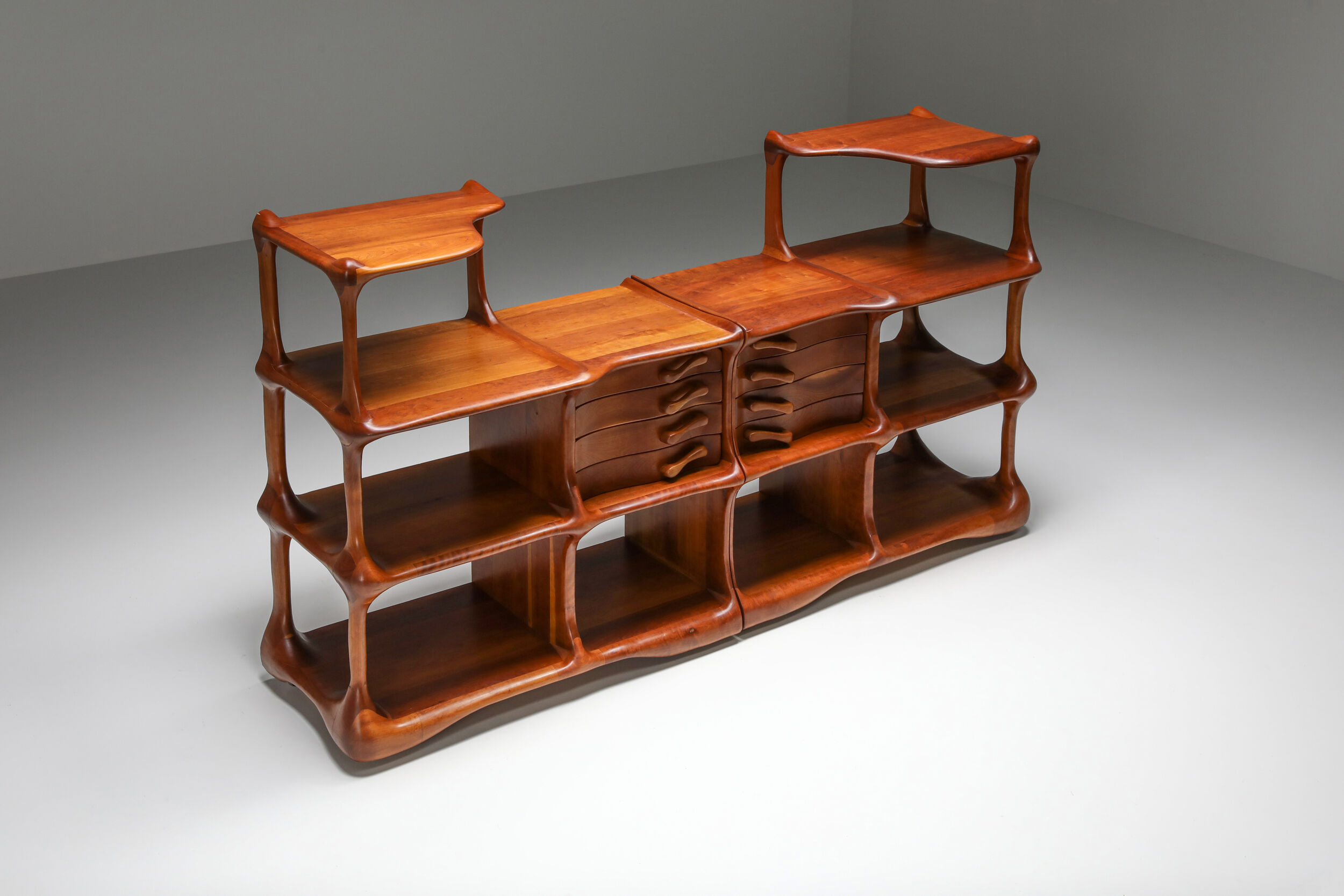 Open storage shelves by Charles Fisher and Howard Osinski - 1970's