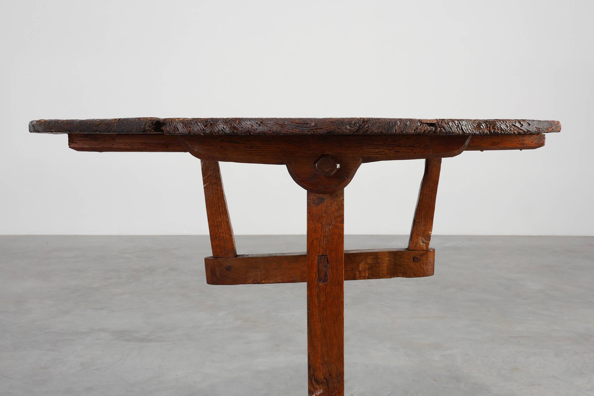 Antique oak Tilt top side table, France ca. 1800