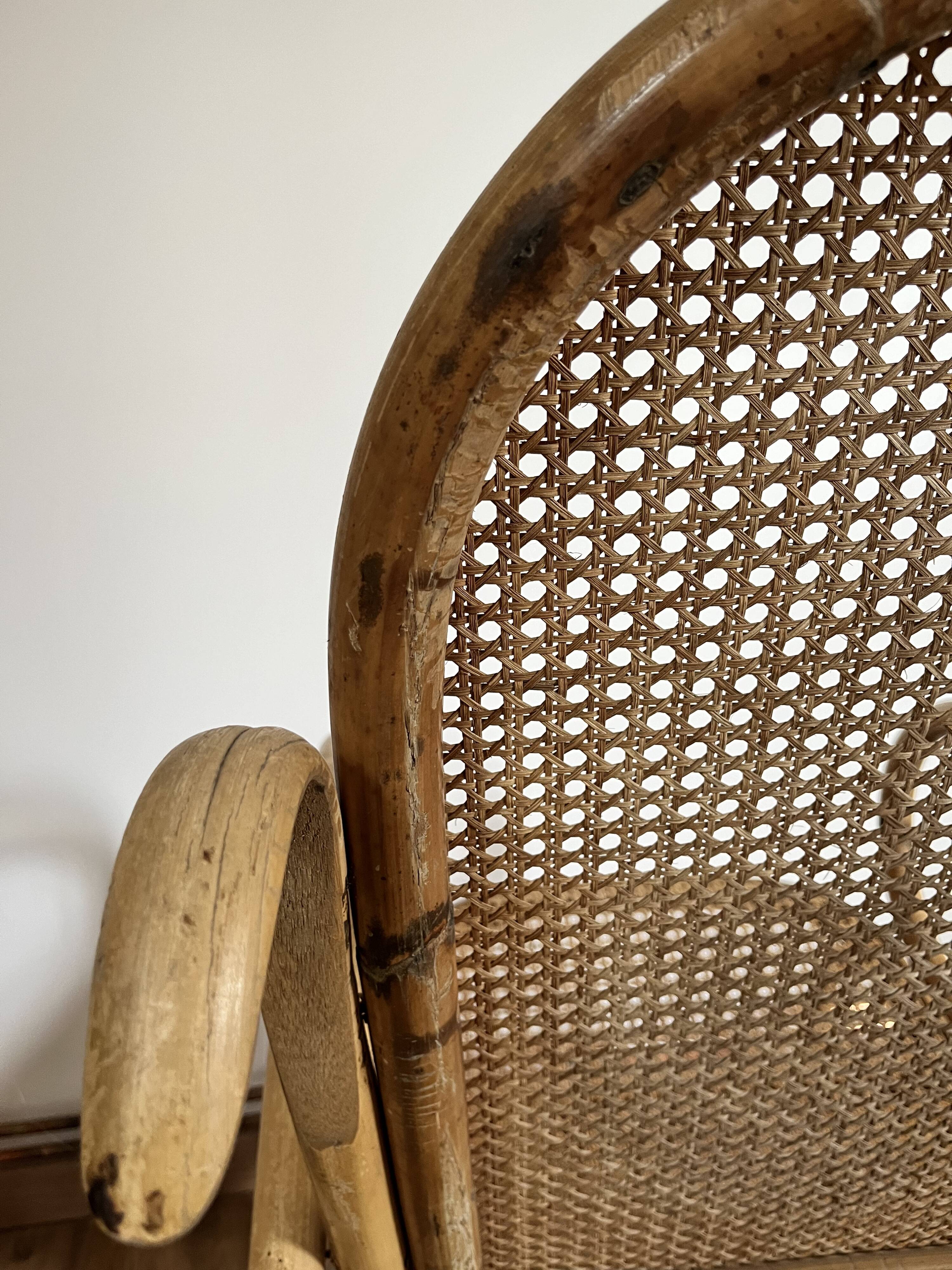 Adult model rattan rocking chair