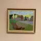 Original Swedish Oil on Panel – “Trees and Fields” by Carl‑Einar Andersson (1925–1975) – 1959 – Vintage & Framed – 53 × 44.5cm (20.9"×17.5")