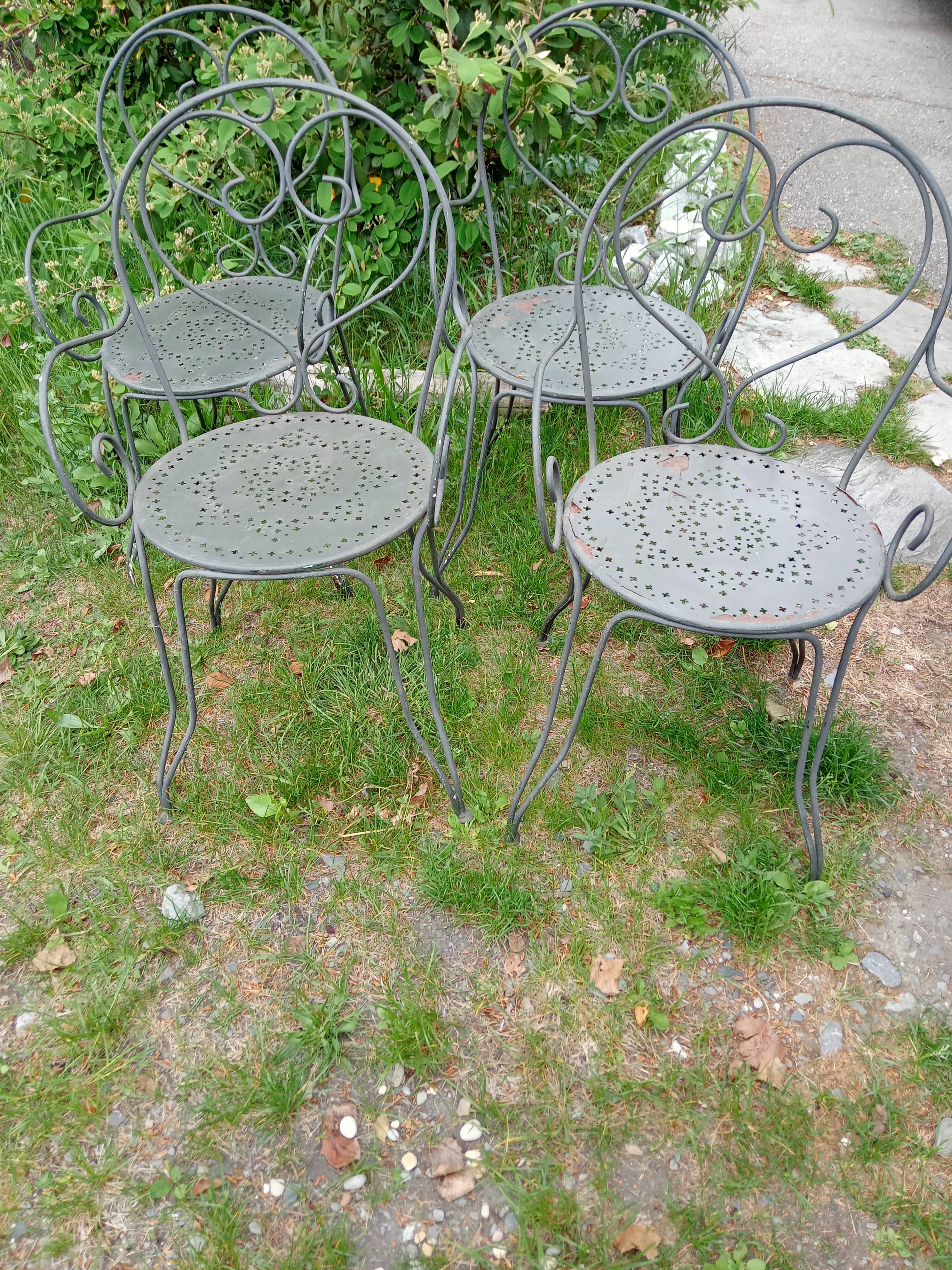 Four garden chairs