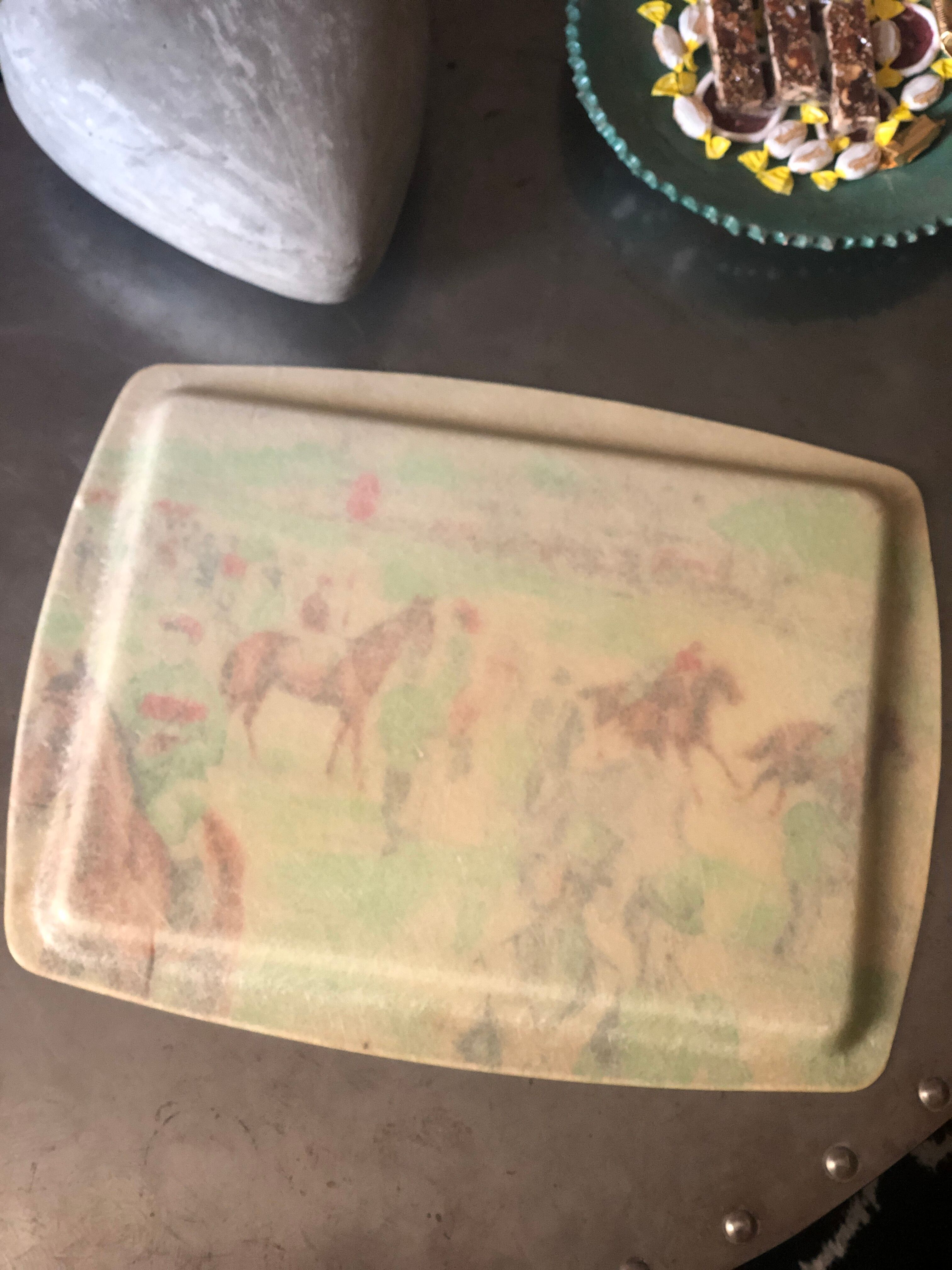 Longchamp paris vintage racecourse field plateau