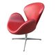 Swan chair by Arne Jacobsen for Fritz Hansen in Indian red leather