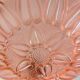 Vintage suspension Marguerite glass pink fabric cords Art Deco