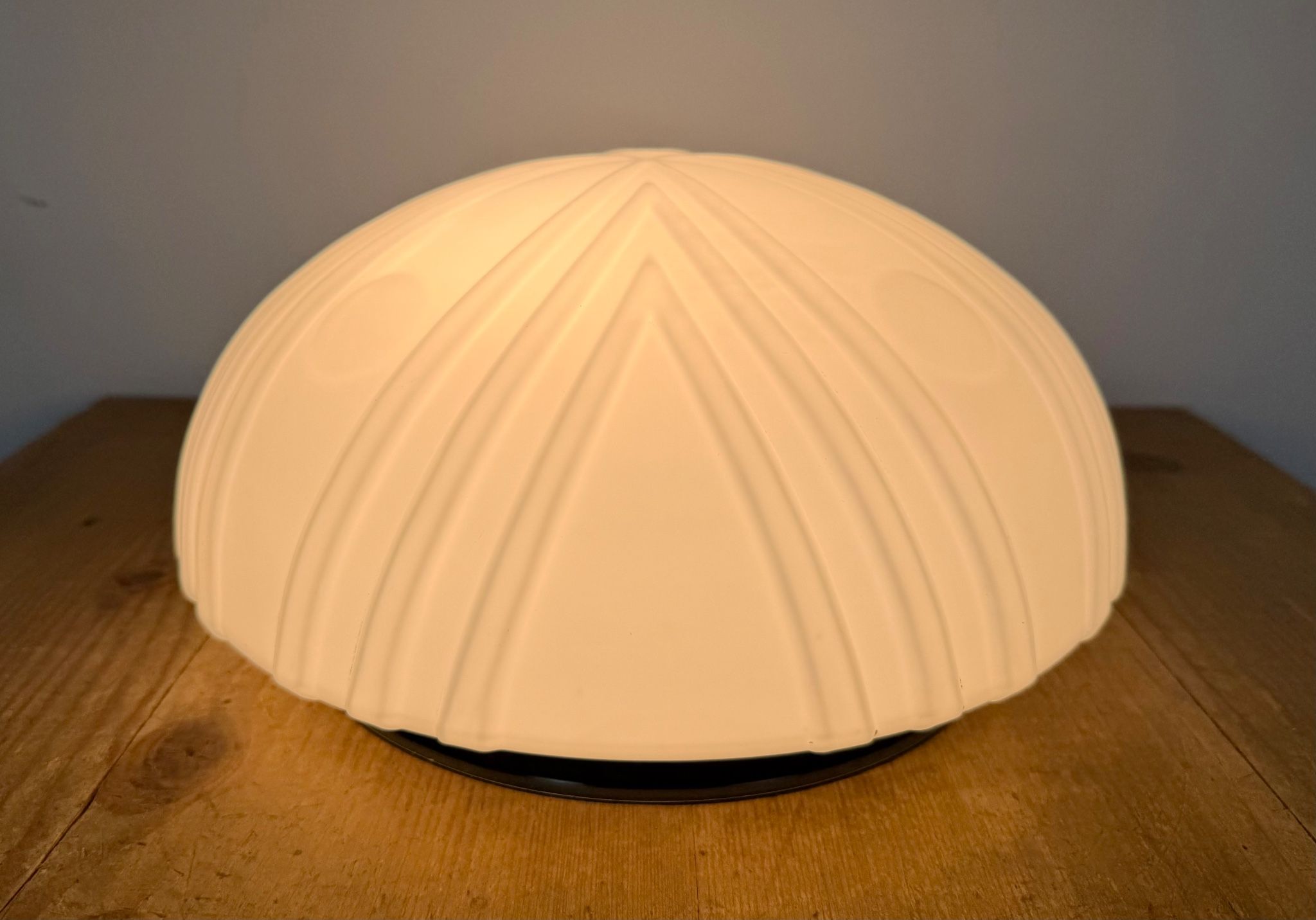 Vintage Wall Or Ceiling Light with Milk Glass, 1970s