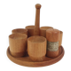 Vintage wooden egg cups, The Netherlands 1950's
