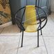 Children's armchair of the 50s in metal and scoubidou