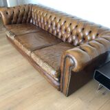 Leather chesterfield 3 seats