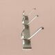Vintage aluminum coat rack with three hooks