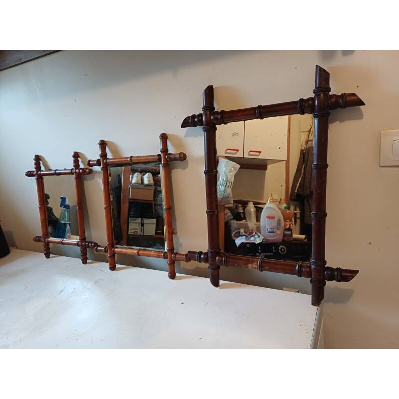 3 rattan mirrors