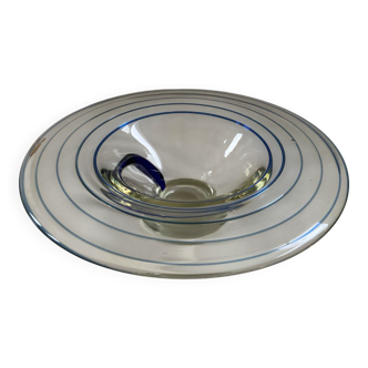 Vintage glass paste pocket bowl
