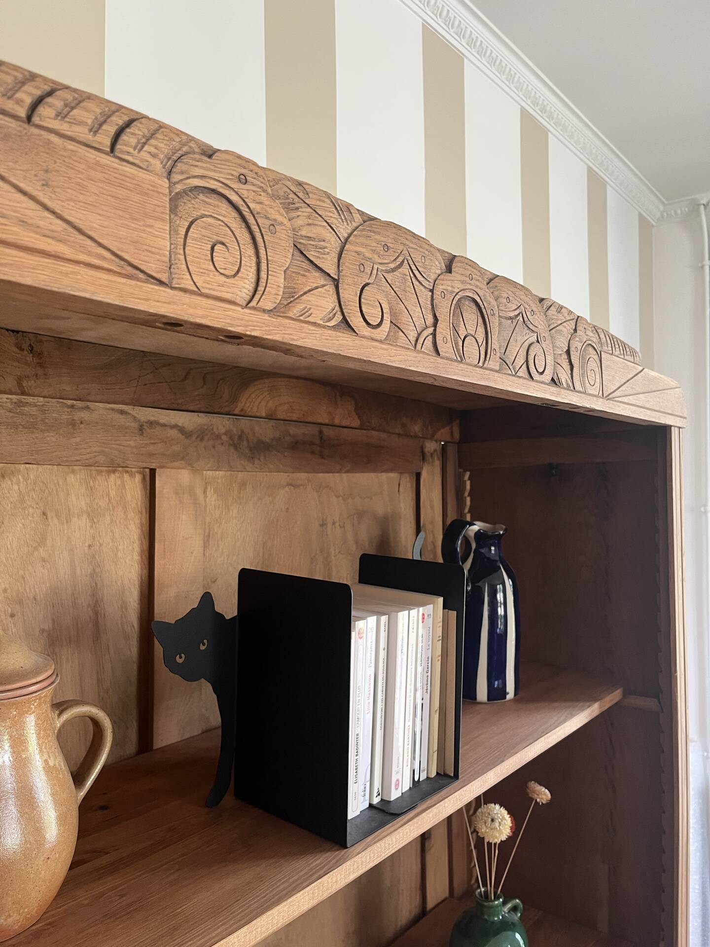 Art Deco library in solid oak