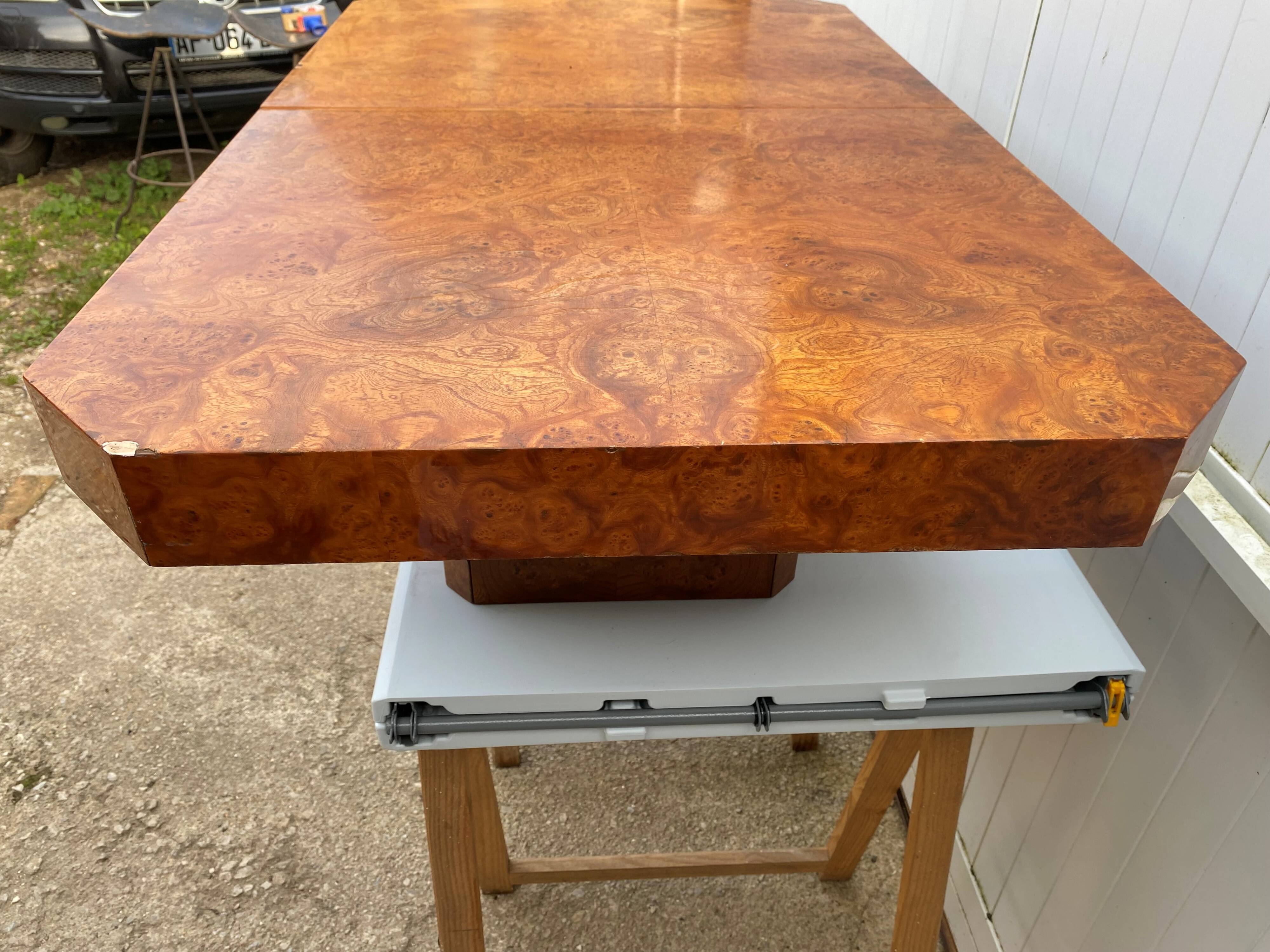 Elm burl coffee table/bar