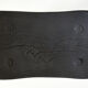 Japanese style wooden stool with burnt wood finish shou-sugi-ban