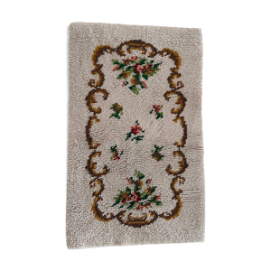 Tapis laine fleur