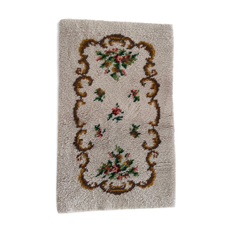 Tapis laine fleur