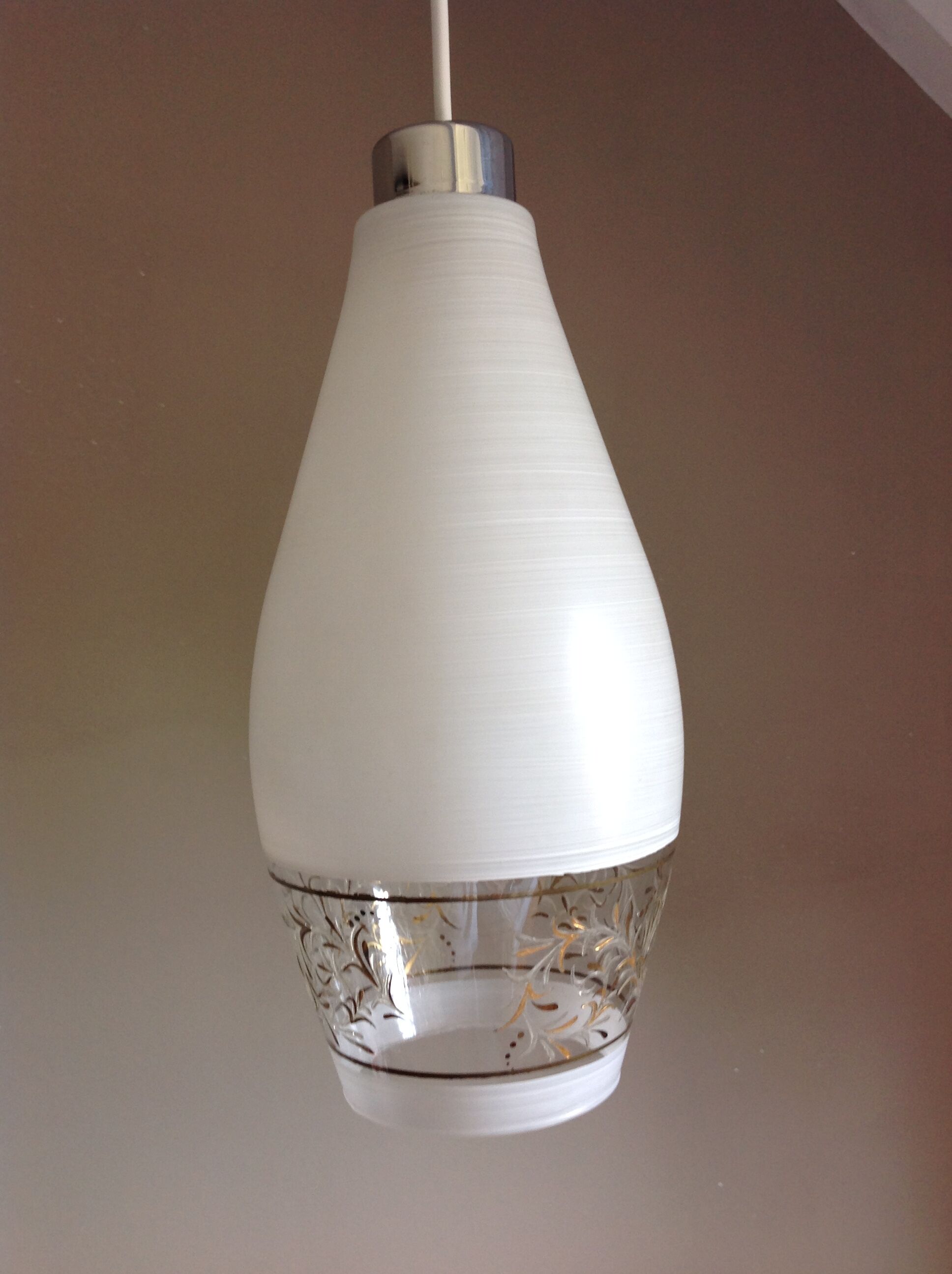 White/vintage white glass tulip suspension 60-70